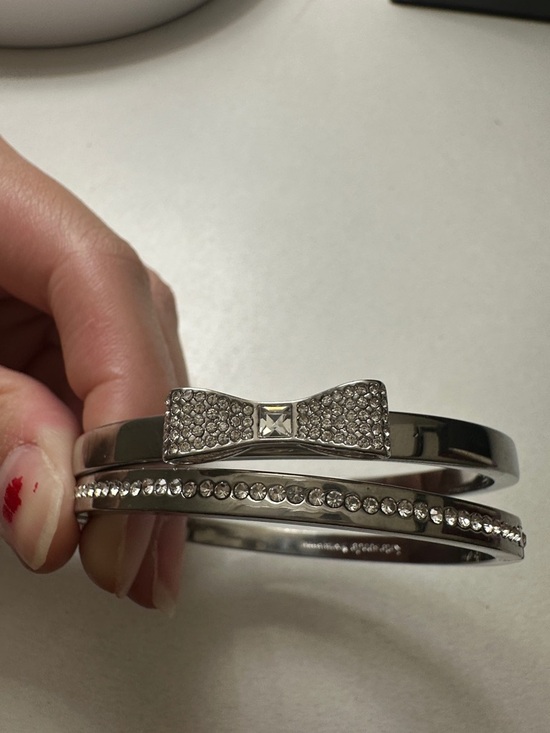 kate spade Jewelry - kate spade sliver-tone bangle bracelets bundles